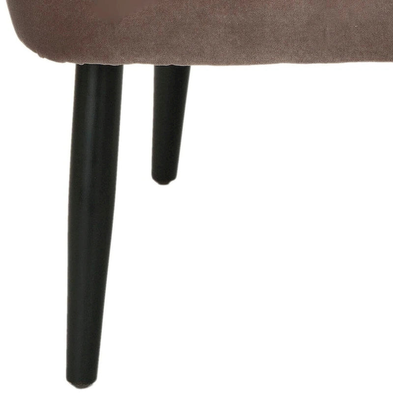 Fauteuil d'appoint rayé arc-en-ciel Mid-Century avec plissé cannelé et pieds en bouleau noir – Multicolore/Champignon / Violet – 1 place