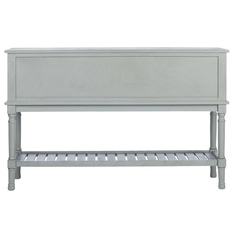 Console de ferme avec 2 tiroirs et 2 portes – Gris vieilli / Noir / Greige / Blanc vieilli