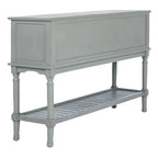 Console de ferme avec 2 tiroirs et 2 portes – Gris vieilli / Noir / Greige / Blanc vieilli