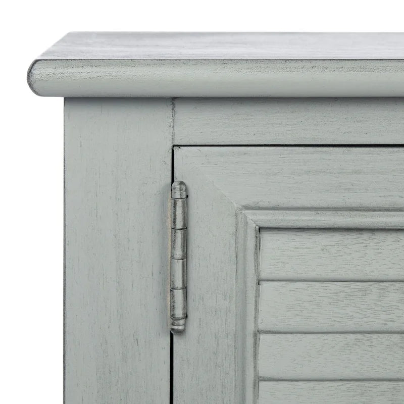 Console de ferme avec 2 tiroirs et 2 portes – Gris vieilli / Noir / Greige / Blanc vieilli