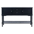 Console de ferme avec 2 tiroirs et 2 portes – Gris vieilli / Noir / Greige / Blanc vieilli
