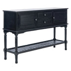 Console de ferme avec 2 tiroirs et 2 portes – Gris vieilli / Noir / Greige / Blanc vieilli