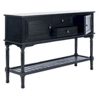 Console de ferme avec 2 tiroirs et 2 portes – Gris vieilli / Noir / Greige / Blanc vieilli