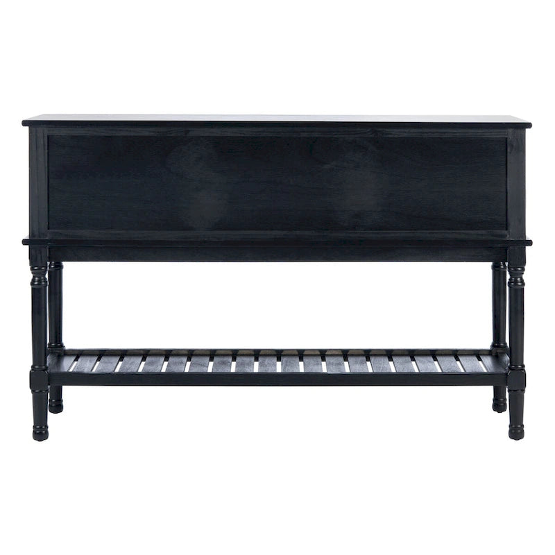 Console de ferme avec 2 tiroirs et 2 portes – Gris vieilli / Noir / Greige / Blanc vieilli