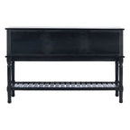 Console de ferme avec 2 tiroirs et 2 portes – Gris vieilli / Noir / Greige / Blanc vieilli
