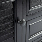 Console de ferme avec 2 tiroirs et 2 portes – Gris vieilli / Noir / Greige / Blanc vieilli