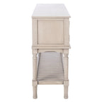 Console de ferme avec 2 tiroirs et 2 portes – Gris vieilli / Noir / Greige / Blanc vieilli
