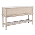 Console de ferme avec 2 tiroirs et 2 portes – Gris vieilli / Noir / Greige / Blanc vieilli