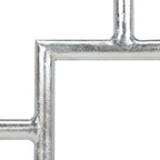 Table d'appoint en verre de style Chinoiserie faux bambou – Argent