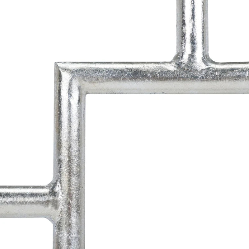 Table d'appoint en verre de style Chinoiserie faux bambou – Argent