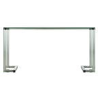 Console acrylique avec pieds Clé grecque – Noir / Transparent