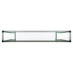 Console acrylique avec pieds Clé grecque – Noir / Transparent