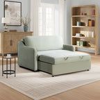 Canapé-lit convertible avec lit gigogne et mode chaise longue – Mauve / Sauge – 2 places / Couchage