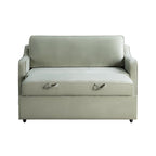 Canapé-lit convertible avec lit gigogne et mode chaise longue – Mauve / Sauge – 2 places / Couchage
