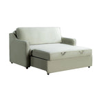 Canapé-lit convertible avec lit gigogne et mode chaise longue – Mauve / Sauge – 2 places / Couchage