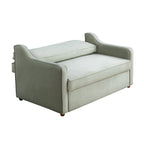 Canapé-lit convertible avec lit gigogne et mode chaise longue – Mauve / Sauge – 2 places / Couchage