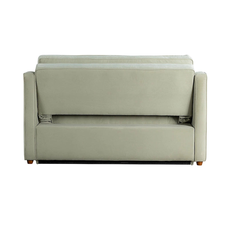 Canapé-lit convertible avec lit gigogne et mode chaise longue – Mauve / Sauge – 2 places / Couchage