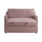 Canapé-lit convertible avec lit gigogne et mode chaise longue – Mauve / Sauge – 2 places / Couchage