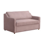 Canapé-lit convertible avec lit gigogne et mode chaise longue – Mauve / Sauge – 2 places / Couchage