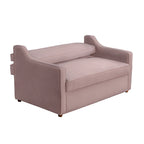 Canapé-lit convertible avec lit gigogne et mode chaise longue – Mauve / Sauge – 2 places / Couchage