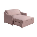 Canapé-lit convertible avec lit gigogne et mode chaise longue – Mauve / Sauge – 2 places / Couchage