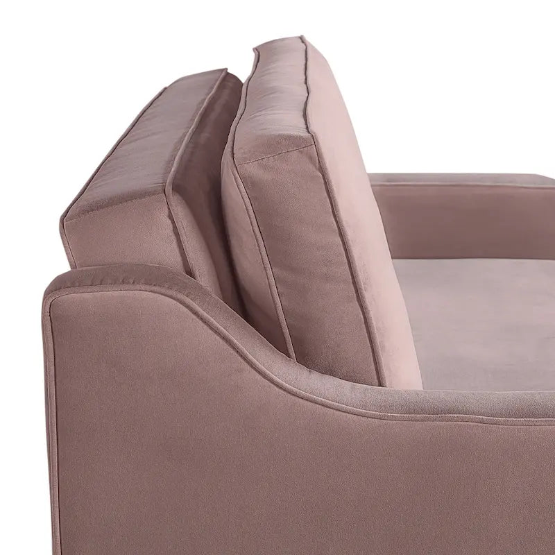 Canapé-lit convertible avec lit gigogne et mode chaise longue – Mauve / Sauge – 2 places / Couchage
