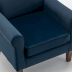 Fauteuil traditionnel à accoudoirs roulés et pieds fuselés – Rose / Bleu roi / Bleu marine / Imprimé violet / Gris / Floral / Orange / Noir / Imprimé gris – 1 place