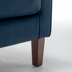 Fauteuil traditionnel à accoudoirs roulés et pieds fuselés – Rose / Bleu roi / Bleu marine / Imprimé violet / Gris / Floral / Orange / Noir / Imprimé gris – 1 place