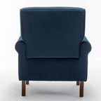 Fauteuil traditionnel à accoudoirs roulés et pieds fuselés – Rose / Bleu roi / Bleu marine / Imprimé violet / Gris / Floral / Orange / Noir / Imprimé gris – 1 place