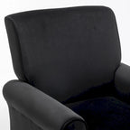 Fauteuil traditionnel à accoudoirs roulés et pieds fuselés – Rose / Bleu roi / Bleu marine / Imprimé violet / Gris / Floral / Orange / Noir / Imprimé gris – 1 place