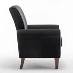 Fauteuil traditionnel à accoudoirs roulés et pieds fuselés – Rose / Bleu roi / Bleu marine / Imprimé violet / Gris / Floral / Orange / Noir / Imprimé gris – 1 place