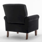 Fauteuil traditionnel à accoudoirs roulés et pieds fuselés – Rose / Bleu roi / Bleu marine / Imprimé violet / Gris / Floral / Orange / Noir / Imprimé gris – 1 place