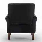 Fauteuil traditionnel à accoudoirs roulés et pieds fuselés – Rose / Bleu roi / Bleu marine / Imprimé violet / Gris / Floral / Orange / Noir / Imprimé gris – 1 place