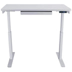 Bureau debout électrique réglable en hauteur avec tiroir et port USB – Blanc / Graphite / Noyer / Noir – 1 personne