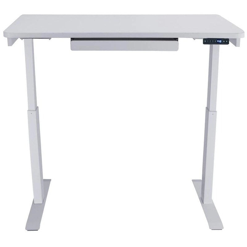 Electric Height-Adjustable Standing Desk with Drawer & USB Port – White / Graphite / Walnut / Black – 1-Person