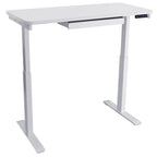 Bureau debout électrique réglable en hauteur avec tiroir et port USB – Blanc / Graphite / Noyer / Noir – 1 personne