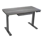 Bureau debout électrique réglable en hauteur avec tiroir et port USB – Blanc / Graphite / Noyer / Noir – 1 personne