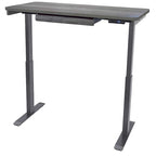 Bureau debout électrique réglable en hauteur avec tiroir et port USB – Blanc / Graphite / Noyer / Noir – 1 personne