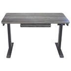Bureau debout électrique réglable en hauteur avec tiroir et port USB – Blanc / Graphite / Noyer / Noir – 1 personne