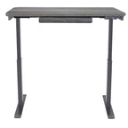 Bureau debout électrique réglable en hauteur avec tiroir et port USB – Blanc / Graphite / Noyer / Noir – 1 personne