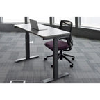 Bureau debout électrique réglable en hauteur avec tiroir et port USB – Blanc / Graphite / Noyer / Noir – 1 personne