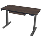Bureau debout électrique réglable en hauteur avec tiroir et port USB – Blanc / Graphite / Noyer / Noir – 1 personne