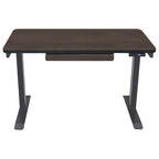 Bureau debout électrique réglable en hauteur avec tiroir et port USB – Blanc / Graphite / Noyer / Noir – 1 personne