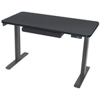 Bureau debout électrique réglable en hauteur avec tiroir et port USB – Blanc / Graphite / Noyer / Noir – 1 personne