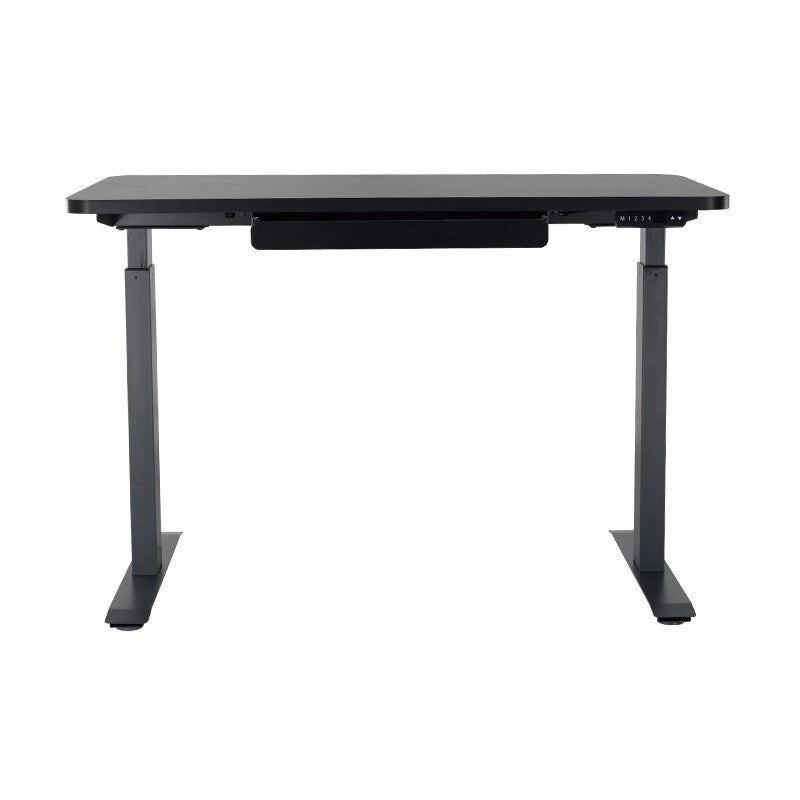 Bureau debout électrique réglable en hauteur avec tiroir et port USB – Blanc / Graphite / Noyer / Noir – 1 personne