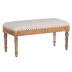 Banc d'entrée en forme de coquillage rembourré – Marron et beige / Bleu et blanc – 1 à 2 personnes