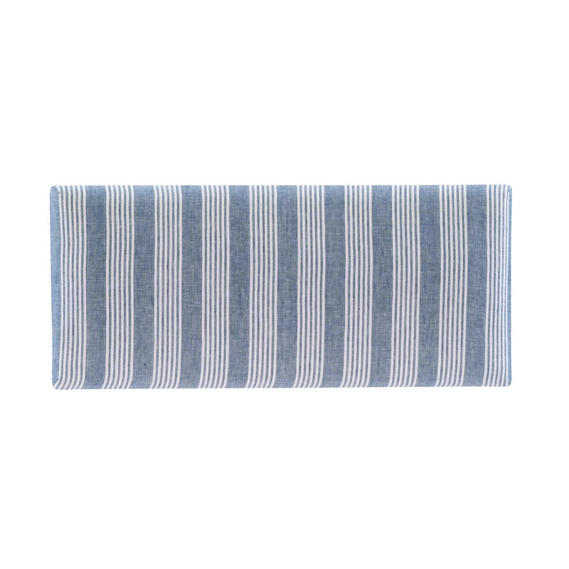 Banc d'entrée en forme de coquillage rembourré – Marron et beige / Bleu et blanc – 1 à 2 personnes