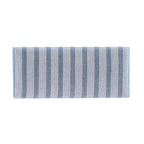 Banc d'entrée en forme de coquillage rembourré – Marron et beige / Bleu et blanc – 1 à 2 personnes