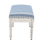 Banc d'entrée en forme de coquillage rembourré – Marron et beige / Bleu et blanc – 1 à 2 personnes