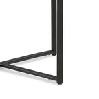 Table d'appoint moderne avec plateau en marbre de Carrare et cadre en acier – Gris